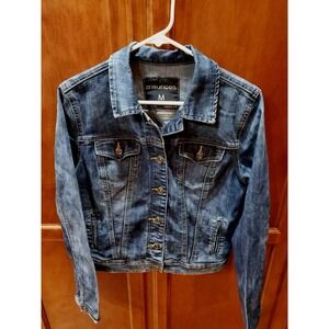 Women's Maurices Stonewash Med/dark Denim Jean Jacket - Size Medium